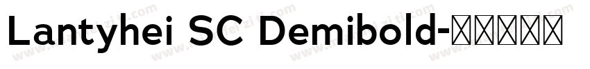 Lantyhei SC Demibold字体转换